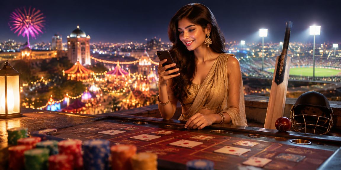 Indian cricket betting scene at night market
