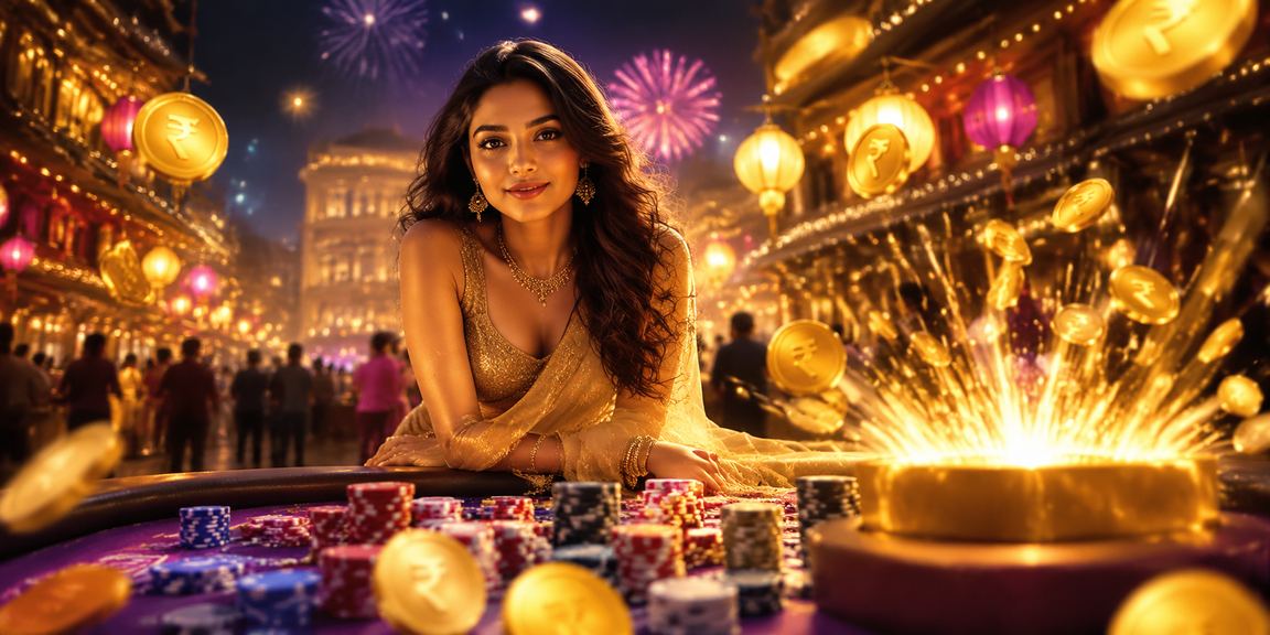 Live casino dealer interacting with players at a table in an Indian setting